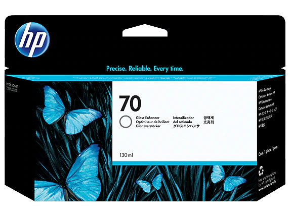 HP 70 130-ml Gloss Enhancer DesignJet Ink Cartridge, C9459A