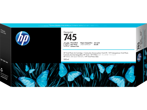 HP 745 300-ml DesignJet Photo Black Ink Cartridge
