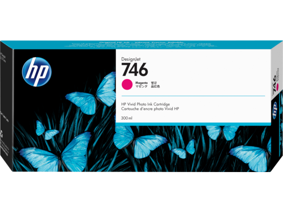 HP 746 300-ml Magenta DesignJet Ink Cartridge, P2V78A