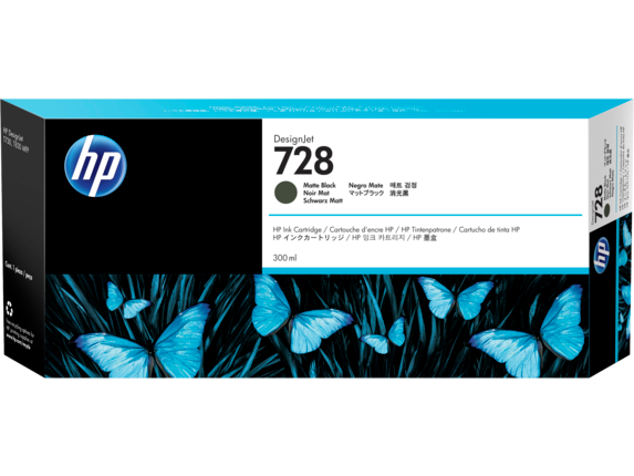 HP 728 300-ml Matte Black DesignJet Ink Cartridge