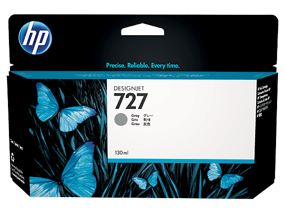 HP 727 130-ml Gray DesignJet Ink Cartridge