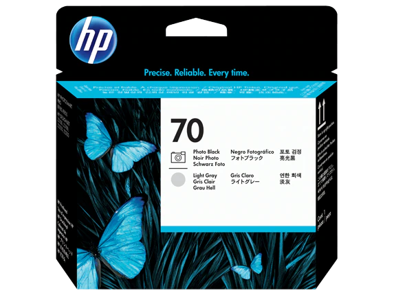 HP 70 Photo Black and Light Gray DesignJet Printhead, C9407A
