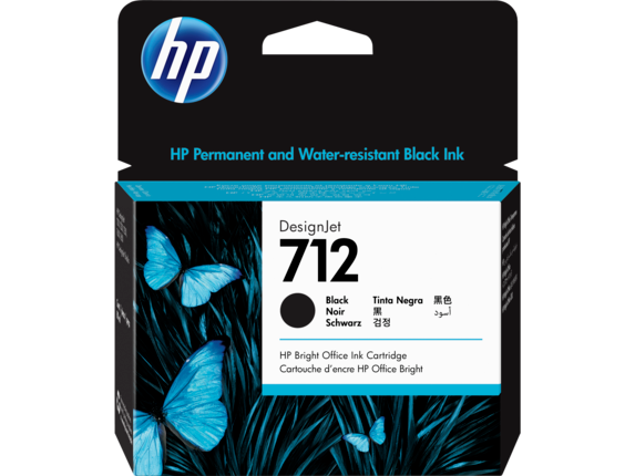 HP 712 80ml Black DesignJet Ink Cartridge