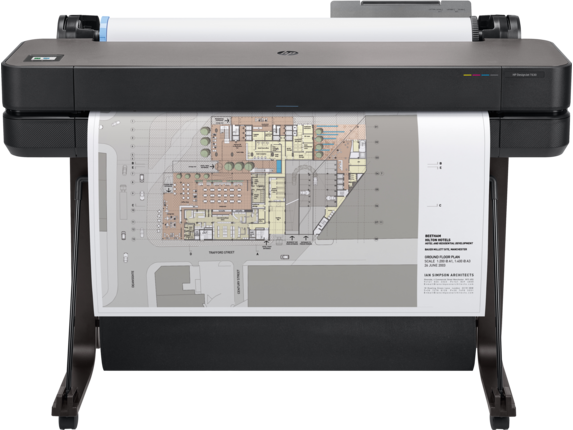 HP DesignJet T630 Large Format Wireless Plotter Printer - 36", with convenient 1-Click Printing