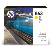 HP 863 500-ml PageWide XL Yellow High Capacity Ink Cartridge (Original)